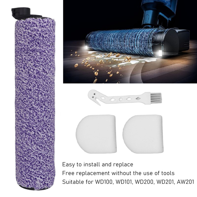 Replacement Brush Roller Foam Filters for WD100 WD101 WD200 WD201