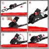 ARMORLOGISTICS Retractable Ratchet Straps 4 Pack, 1500LBS Break Strength Self