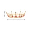 FRCOLOR Round Crystal Crown Gold Crown Princess Tiara Headband Bridal