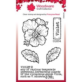 Woodware Clear Singles Mini Violet 3 in x 4 in Stamp, 3 x 4 in