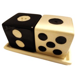 Salt and Pepper - dices - incl white dish