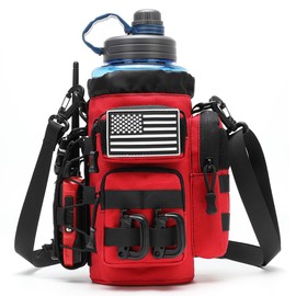 Tactical Molle Pouch Multifunctional Water Bottle Pouch Phone EDC Bag with Shoulder Strap