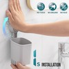 TAILI Suction Toothbrush Holder, Powerful Toothpaste Toothbrush Suction Cup, Self-draining
