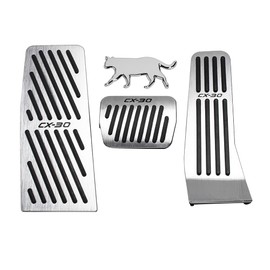 MAZERO Pedals, Mazda CX30, DM Series, Aluminum Pedals, Accessories, MAZDA CX-30 Pedal Cover, Interior Custom Parts, Dress-Up, Accelerator Pedal, Brake Pedal, Footrest, Tool-Free, Anti-Slip, 3-Piece