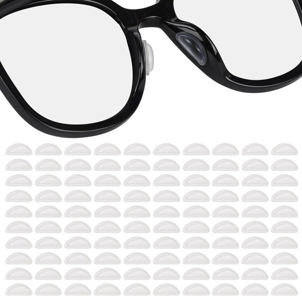 50 Pairs Eyeglass Nose Pads, Soft Silicone Anti-Slip Adhesive Glasses