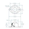 (Case of 10) Hudson Bearings BT-1CS Two-Hole Flange Mounted Ball