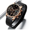 CRRJU Men's Watches Rose Gold Fashion Casual Watch for Men