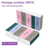 Adecco LLC 10 pcs 4 Way Colorful Nail Art Buffer