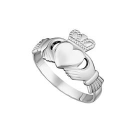 Red Crimson Sterling Silver Claddagh Ring Various Sizes G-Z (W)