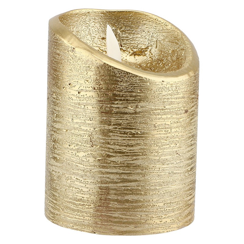 Led FlamE Less Candles Battery Gold Swinging Flame Electric Candle