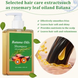 2Pcs Batana Oil Shampoo Batana öl für Haare Shampoo Bata-na öl Sham-poo Bata-na ö-l für Haare For Hair Growth 100% Natürliches Batanaöl Weiches Haar mit 3 Versandtaschen 1 Seifensäckchen