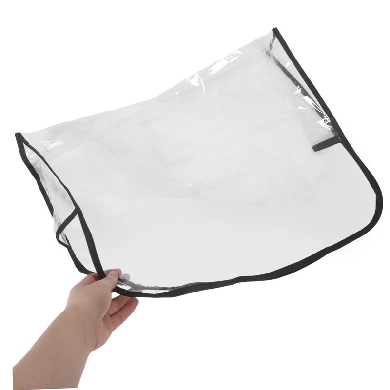 ORFOFE 2pcs Transparent Salon Chair Covers with Reinforced Black Border