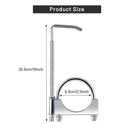 2 PCS Exhaust Hanger, 2.5 Inch Universal Clamp On Exhaust Hanger U Clamps Galvanized Clamp with Hangers Heavy Duty for Car Truck 2.5" Tail Pipe