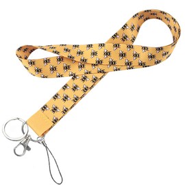 Yiflin Bee Lanyard for Keys, Keychain, Wallet, Id Holder, Cell Phone, Badge Holder, for Men and Women, Teacher, Teens (Z1)