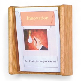 Wooden Mallet 1-Pocket Stance Wall Display, Light Oak