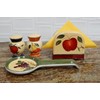 ACK Tuscany Garden Colorful Hand Painted Mixed Fruit, 4pc Stove