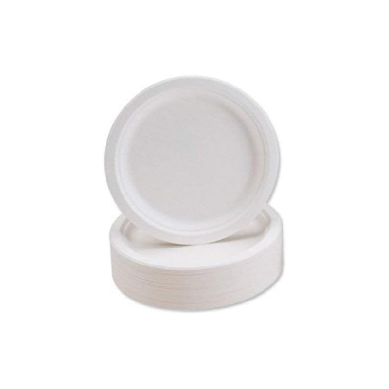PRISTINE ENTERPRISE Disposable Plates - 9 Inch Rigid Biodegradable and