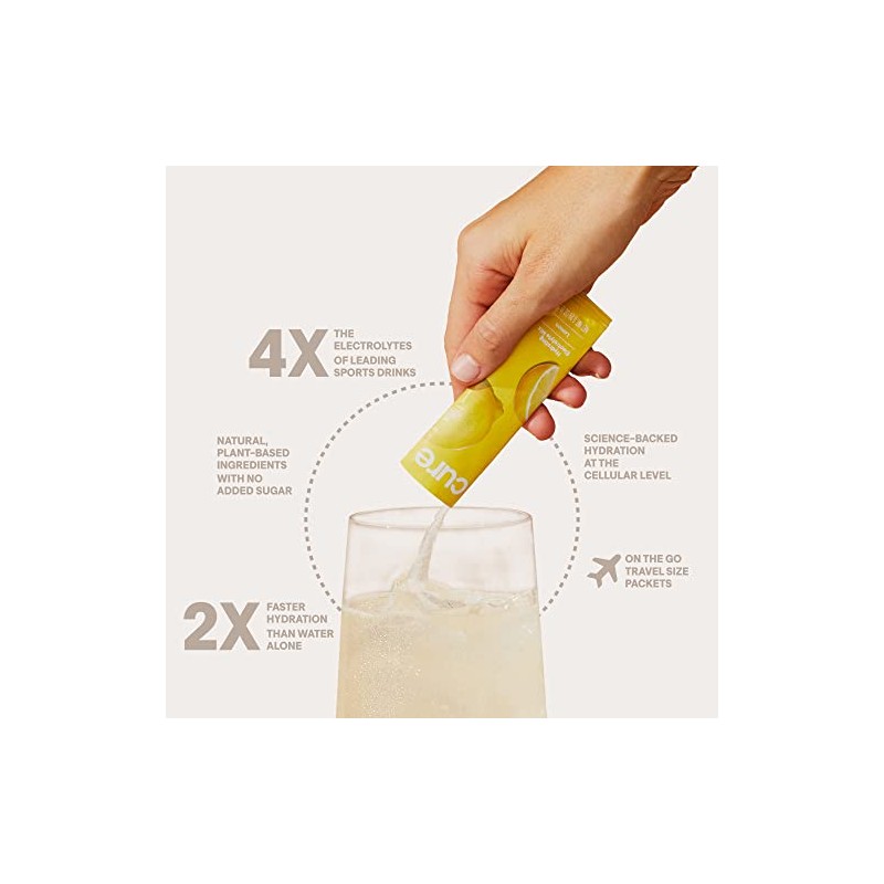 Cure Hydration Bebida de electrolitos vegetal | Sin azúcar añadido