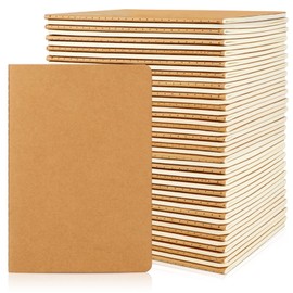 EUSOAR Notebooks College Ruled, 48pcs A5 5.5"x8.3" 60 Pages Soft Cover Kraft Lined Subject Journal Notebooks, Writing Note Pads Sketchbook Memo Composition,for School Office College Work Note Taking