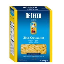 De Cecco Pasta, Zita Cut No.118, 1 Pound (Pack of 12) - Made in Italy, High in Protein & Iron, Bronze die, 192 Ounce