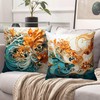 Umootek 4Pcs Floral Throw Pillow Covers Plush Square Pillow Covers