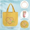 PLIGREAT Embroidery Set for Carry Bag Made of Yellow Canvas
