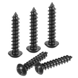 sourcing map Hex Socket Self Tapping Screws, M6 x 30mm Carbon Steel Wood Screw 25pcs