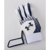 UA Clean Up Batting Gloves White/Midnight Navy/Midnight Navy LG, white