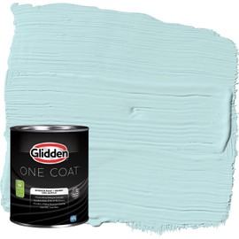 Glidden Interior Paint + Primer: Teal/Aqua Interior Paint /Aqua Whisper, One Coat, Semi-Gloss, 1 Quart