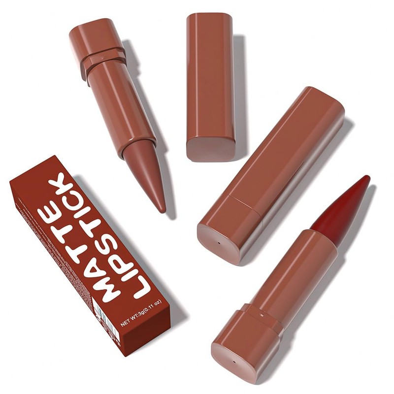 BINGBRUSH 2-in-1 Gradient Lip Liner & Lipstick Combo,Matte Longwear Waterproof