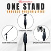 AxcessAbles One-Handed Mic Stand| Clutch Height Adjustment Tripod Microphone Stand