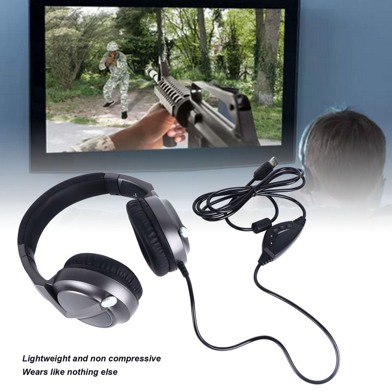Gaming Headset 7.1 Sound RGB Light 50mm USB Powerful Bass