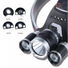 Unbranded Rechargeable LED Headlamp with 3 Heads – 18650 Battery