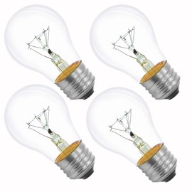 Appliance Oven Light Bulb A15 40W High Temperature 300 Degree Resistant for Microwave Oven 16-Inch Lava Lamp Range Hood Refrigerator Replacement Bulbs,120V E26 Medium Base Warm White Bulb,4-Pack