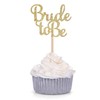 24 PCS Gold Glitter Bride to be Cupcake Toppers Wedding