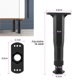 4 Pcs Adjustable Bed Legs Bed Frame Center Support Adjustable Height Support Retainer Bed Riser Bed Center Slat Support Leg for Table Bed Cabinet Bed Frame Feet Hardware Bed Support Legs Hardware