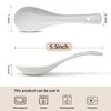 6 Pieces Japanese Retro Ceramics Soup Spoons Asian Soup Spoons