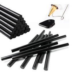 Black Hot Glue Sticks 20Pcs for Mini Glue Gun Repairing Tool- 0.27“ Diameter X7.87" Long for Gluing Projects,Car Dent Repair, Handiraft DIy, Artificial Flowers.