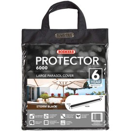 Bosmere Protector 6000 | Garden Parasol Umbrella Cover | L 153cm circ.53cm | 100% Waterproof, UV Protected, Heavy Duty 600D | 6 Year Guarantee | D590, Black