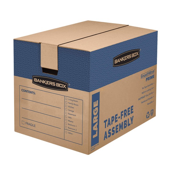Bankers Storage Box® SmoothMove™ Prime Moving & Storage Boxes, 18" x 18" x 24", 85% Recycled, Kraft, Case Of 6