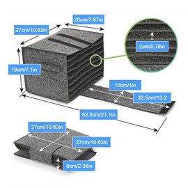 XoeLLe Plate Holder Motorhome, Plate Organiser, Holds 8 Plates Motorhome Gadgets, Felt Tableware Organiser, Organiser Motorhome, for Camping, Motorhomes, Boats, Caravans, Kitchen Cabinets