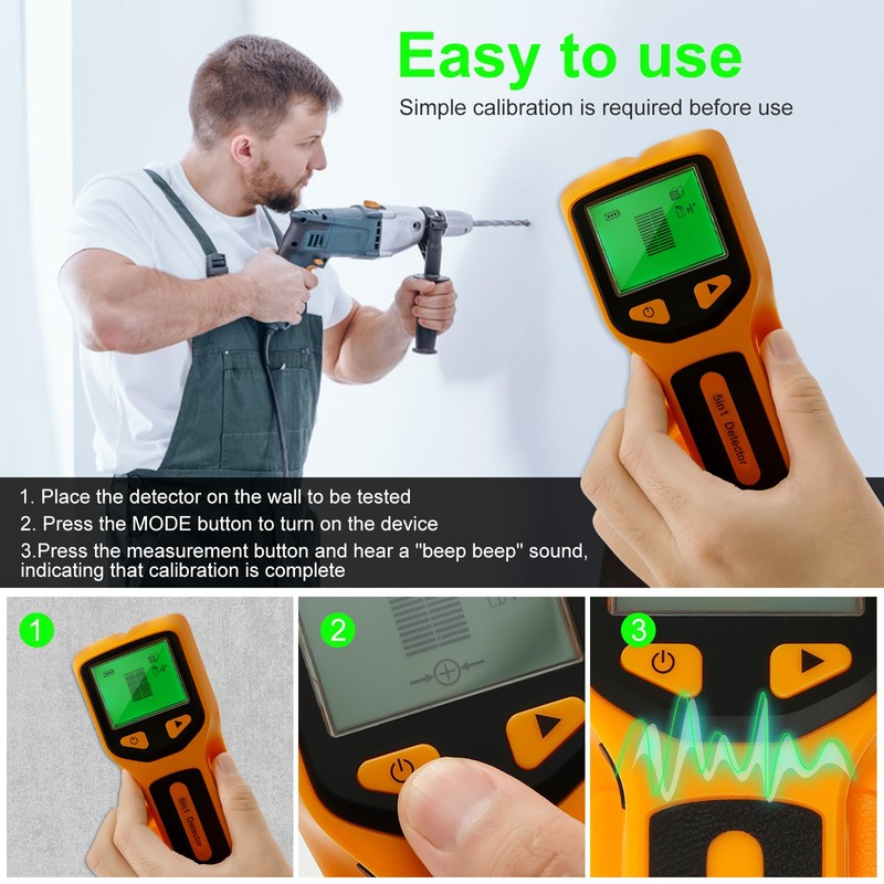 Stud Finder Wall Scanner 5 in 1 Multifunctional Stud Finder