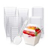 Mistari 50 Pack Clear Plastic Dessert Cups with Lids and