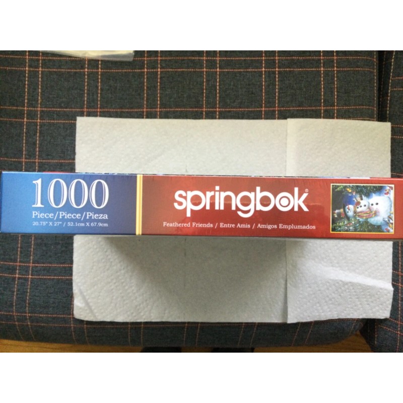 SPRINGBOK FEATHERED FRIENDS 1000 PC PUZZLE SNOWMAN IN HAT SCARF
