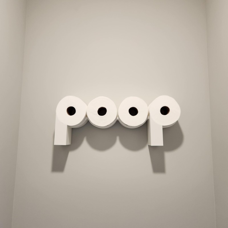 Poop Toilet Paper Holder - Functional and Fun! Bathroom Wall