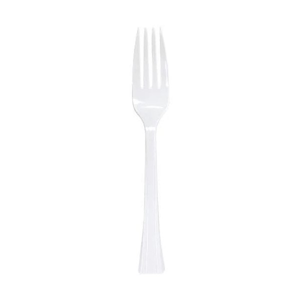Pearl White Plastic Forks – Elegant Disposable Forks for Appetizers