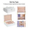 ASINGYER 2 - Layer Jewelry Box for Women, 9.52x7.36x3.5in Jewelry