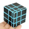 CuberSpeed Unusual Blue Mirror Cube Black Carbon Fiber Stickers 3x3