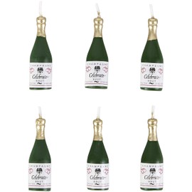 Wilton Champagne Bottle Candles For Cake Decorations, Birthday Candles With 2 in. Height, Birthday And Party Cake Candles, 6-Count, Wax