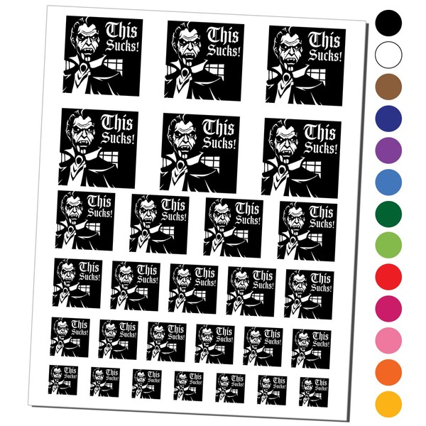 This Sucks Dracula Vampire Halloween Temporary Tattoo Water Resistant Fake